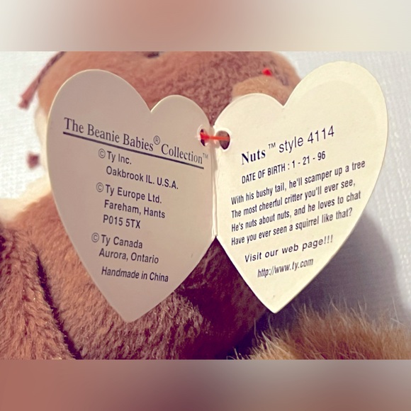 Nuts The Squirrel TY Beanie Baby 1996 - Picture 9 of 11